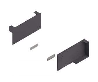 BLUM 22K8000 Front uchylny AVENTOS HK top, zestaw zaślepek, lewa/prawa ciemnoszary/inox