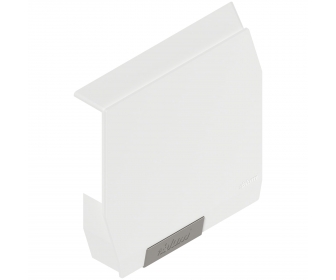 Blum AVENTOS HK-S zaślepka, z zamontowaną małą zaślepką, lewa jedwabiście biały/inox 20K8A21