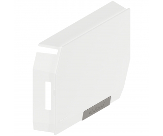Blum AVENTOS HK-S zaślepka, z zamontowaną małą zaślepką, prawa jedwabiście biały/inox 20K8A21