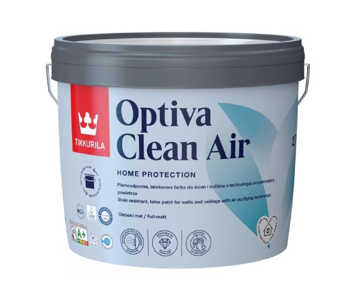 Tikkurila Optiva Clean Air 0,9L baza A, biała