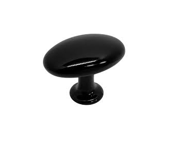 Gałka meblowa ZnAL czarny połysk  NAPOLI Nomet
