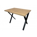 Stół LOFT nogi krzyżowe, 135x68x7, czarny 190 VL