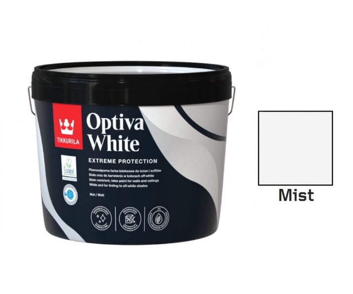 Tikkurila Optiva White 9L, kolor Mist