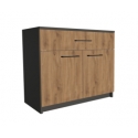 Komoda biurowa na cokole drzwi podwójne z szufladą górną 