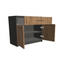 Komoda biurowa na cokole drzwi podwójne z szufladą górną 