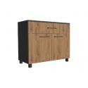 Komoda biurowa na nogach drzwi podwójne z szufladą górną 