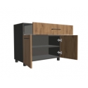 Komoda biurowa na nogach drzwi podwójne z szufladą górną 