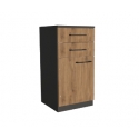 Komoda biurowa na cokole drzwi pojedyncze z  2 szufladami górnymi 
