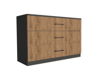 Komoda biurowa na cokole z 3 szufladami