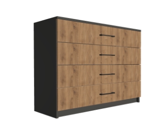 Komoda biurowa na cokole z 4 szufladami 