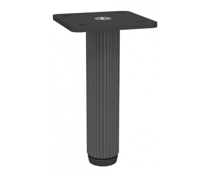 NOMET Z-4619-100RA1.A10-P61 Noga do mebli, H 100mm, anoda czarna-czarny mat