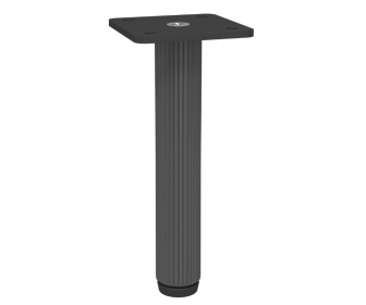 NOMET Z-4619-150RA1.A10-P61 Noga do mebli, H 150mm, anoda czarna-czarny mat