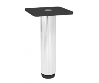 NOMET Z-4619-100RA1.G2-P61 Noga do mebli, H 100mm, chrom połysk-czarny mat