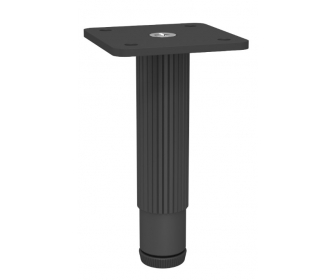 NOMET Z-4620-100RA1.A10-P61 Noga do mebli, H 100mm, anoda czarna-czarny mat