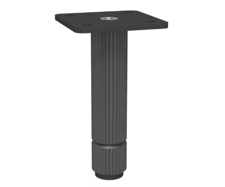 NOMET Z-4621-100RA1.A10-P61 Noga do mebli, H 100mm, anoda czarna-czarny mat