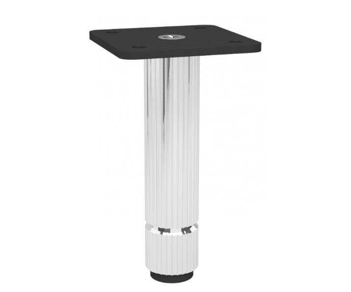NOMET Z-4621-100RA1.G2-P61 Noga do mebli, H 100mm, chrom połysk-czarny mat