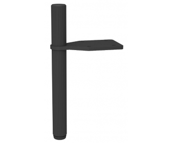 NOMET Z-4622-150RA1.A10-P61 Noga do mebli, H 150mm, anoda czarna-czarny mat