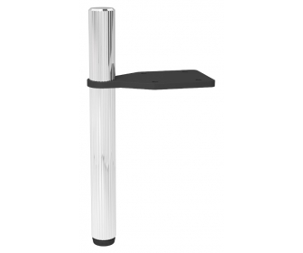 NOMET Z-4622-150RA1.G2-P61 Noga do mebli, H 150mm, chrom połysk-czarny mat