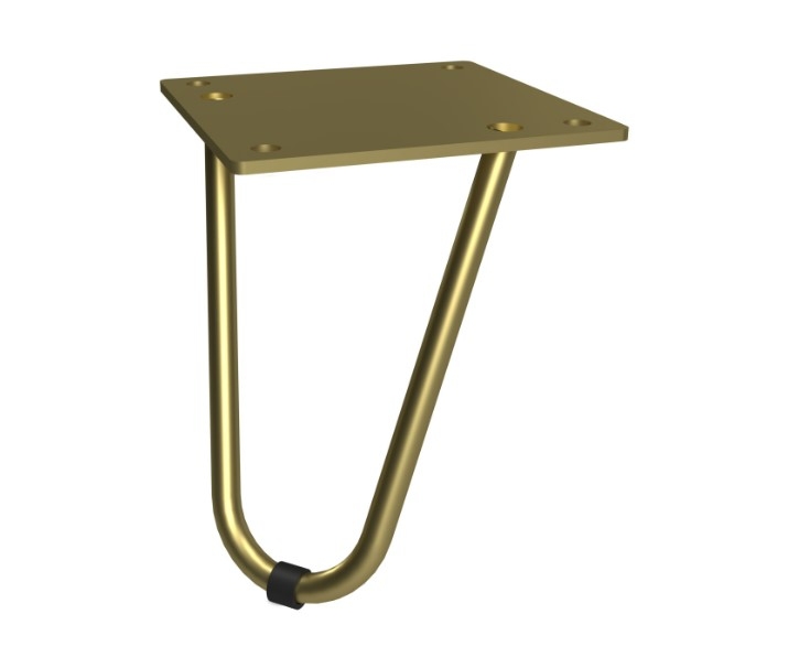 NOMET Z-4618-126.P94 Noga do mebli, H 126mm, złoty