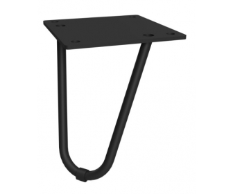 NOMET Z-4618-126.P61 Noga do mebli, H 126mm, czarny mat