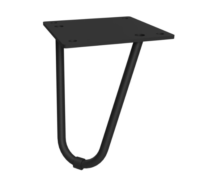 NOMET Z-4618-126.P61 Noga do mebli, H 126mm, czarny mat