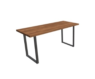 Stół na nogach w kształcie prostokąta