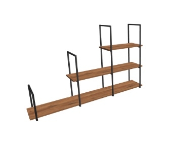 Półka wisząca na stelażu 1_2_3_3