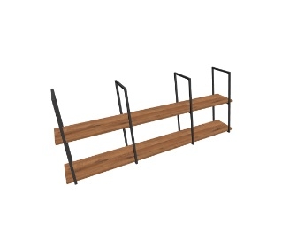 Regał na stelażu dwupółkowy 2x4