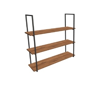 Regał na stelażu trójpółkowy