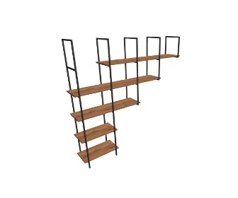 Regał na stelażu schodkowy