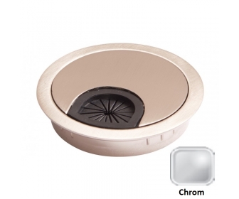 PRZEPUST KABLA OKRĄGŁY 60  CHROM METALOWY Amix