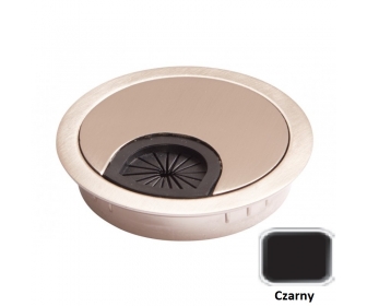 PRZEPUST KABLA OKRĄGŁY 60 CZARNY  METALOWY