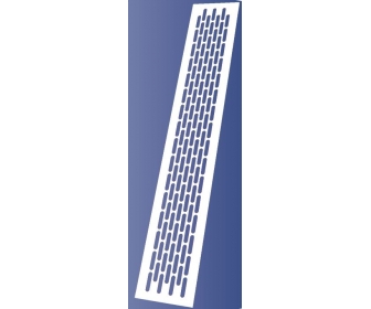 Kratka wentylacyjna "MID M" H 60, L 480, biała