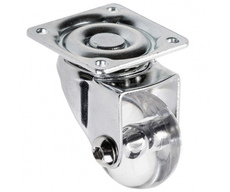 Kółko meblowe Brazylia przezroczyste 50mm (bez hamulca)