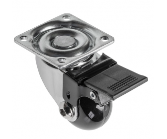 Kółko meblowe Brazylia czarne 35mm (z hamulcem)