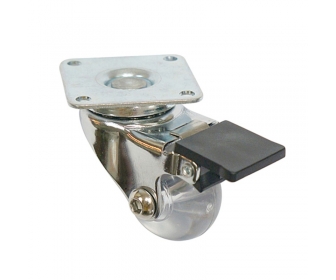 Kółko meblowe A przezroczyste 35mm z hamulcem Amix