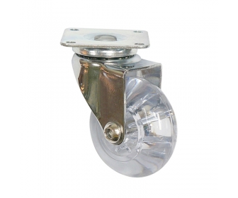 Kółko meblowe A przezroczyste 50mm z płytką AMIX