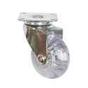Kółko meblowe A przezroczyste 50mm z płytką AMIX