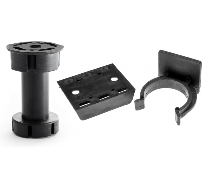 Nóżka plastikowa czarna 100 B stopka okrąg + KLIP DO STOPKI B