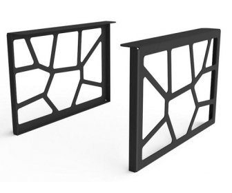 Nogi do stolika kawowego PRATO kpl (P+L) czarny mat 