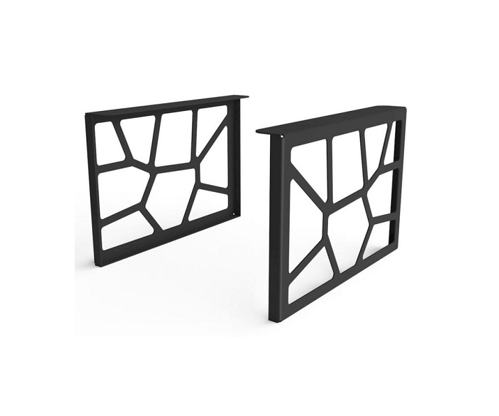 Nogi do stolika kawowego PRATO kpl (P+L) czarny mat 