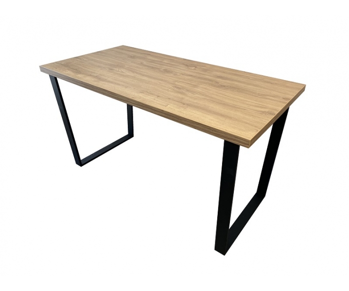 Stół LOFT nogi trapezowe, 135x68x7, czarny 190 VL