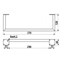 WYPRZ. Nóżka meblowa NS38-120-370-L2 H-120mm, czarny mat