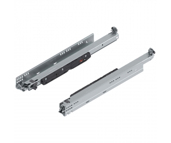 MOVENTO  TIP-ON i tiponblumotion, pełny wysuw do szuflady drewnianej, 70 kg, dł. 500 mm, wymaga sprzęgła, lewa/prawa, cynkowana