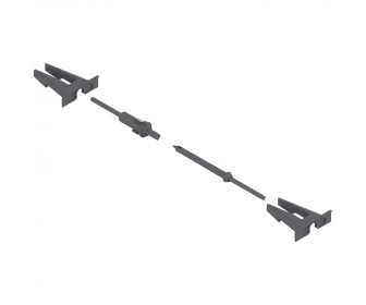 Sprzęgło TIP-ON i uchwyt, tworzywo sztuczne/stal, R7037 ciemnoszara