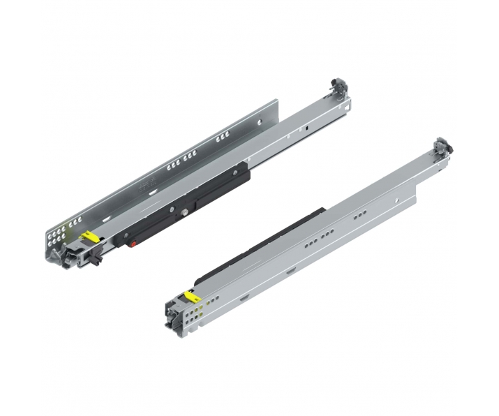 MOVENTO z TIP-ON, pełny wysuw do szuflady drewnianej, 70 kg, dł. 550 mm, wymaga sprzęgła, lewa/prawa, cynkowana