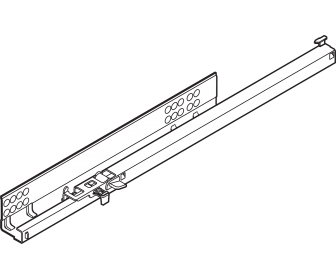 TANDEM BLUMOTION częściowy wysuw, 30 kg, dł. 410 mm, z bolcem mocującym, lewa, cynkowana