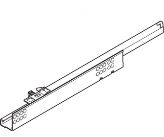 TANDEM BLUMOTION częściowy wysuw, 30 kg, dł. 460 mm, z bolcem mocującym, prawa, cynkowana