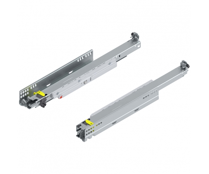 MOVENTO z TIP-ON, pełny wysuw do szuflady drewnianej, 40 kg, dł. 450 mm, wymaga sprzęgła, lewa/prawa, cynkowana