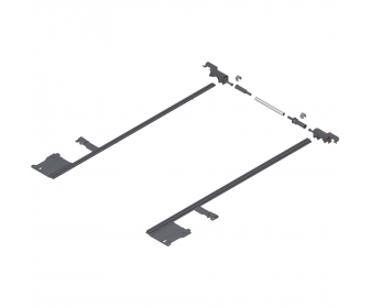MOVENTO Stabilizacja boczna, dł. 600 mm, KB 1400 mm, pełen wysuw, do przycięcia, R7037 ciemnoszara